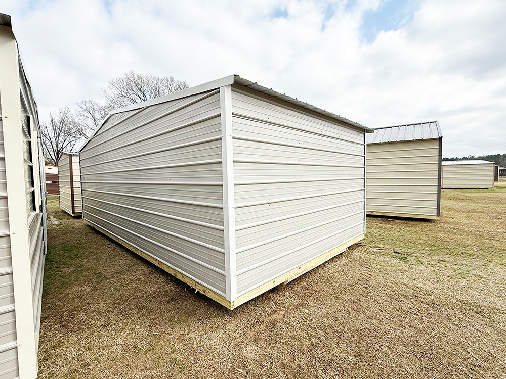 12x24 Regular Roof Portable Building - Gray/Alamo White
Success1