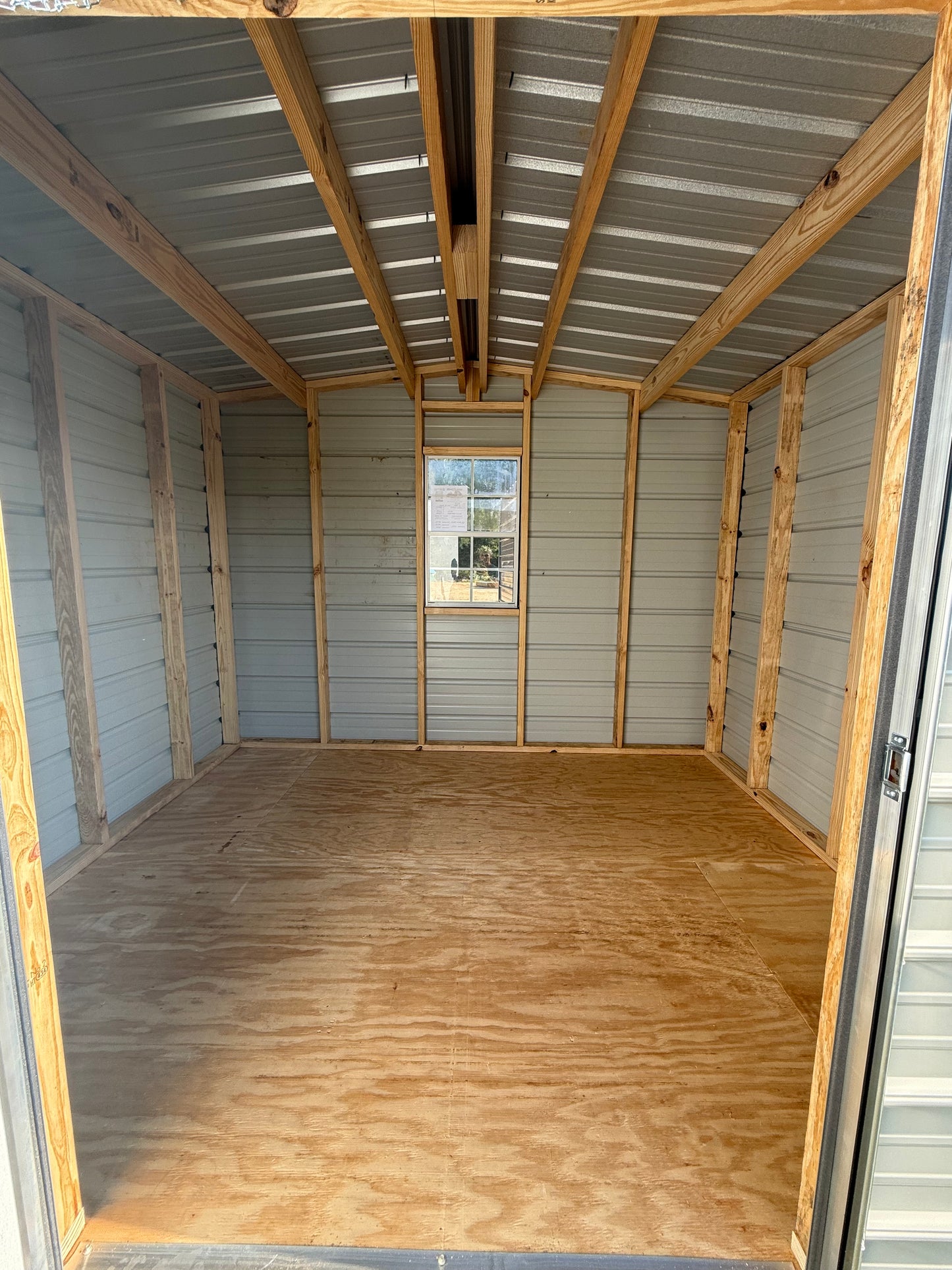 inside 8x10 regular roof portable building