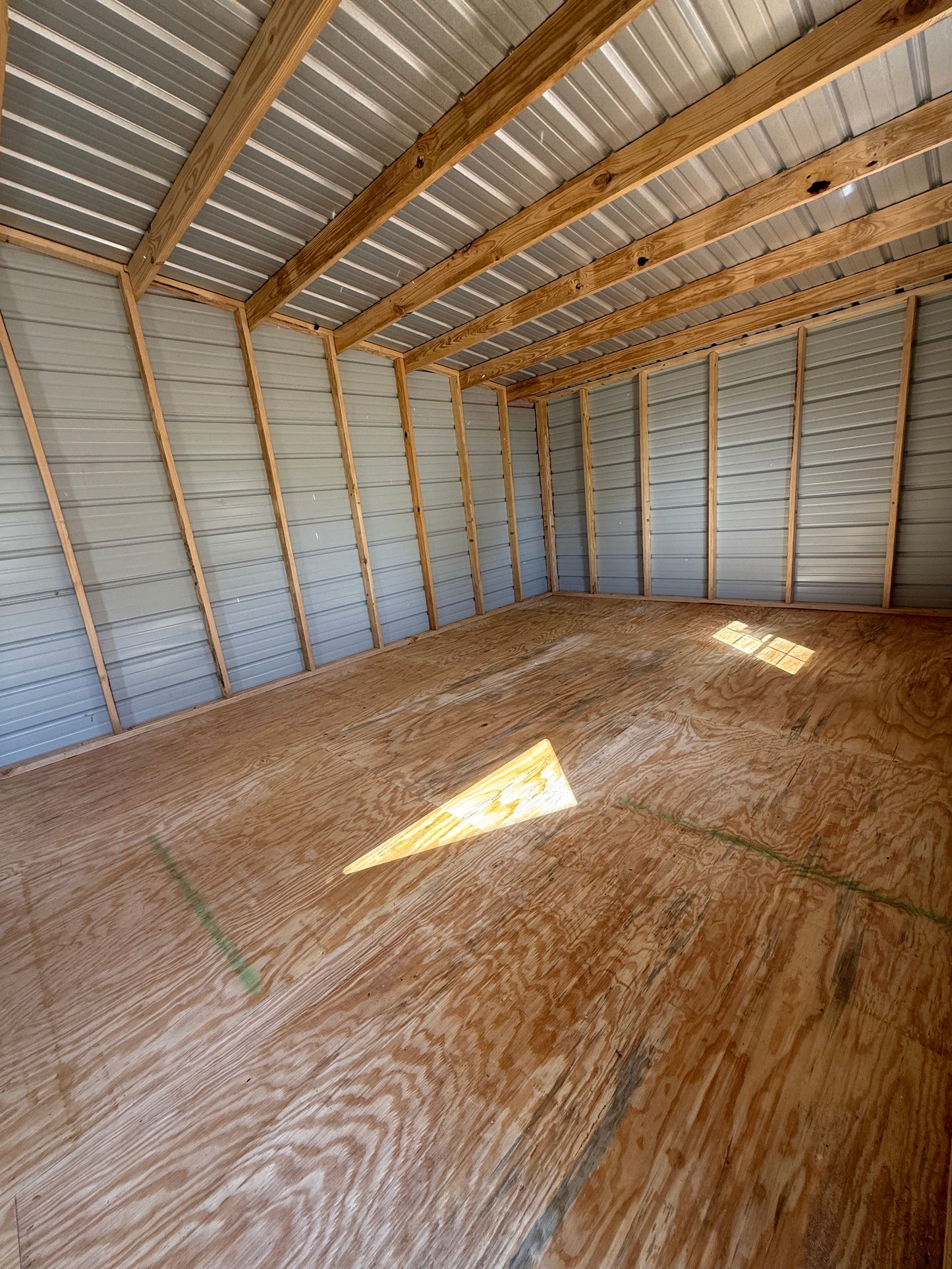 inside view of 12x32 regular roof portable building