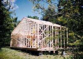 storage shed being framed storage shed being framed