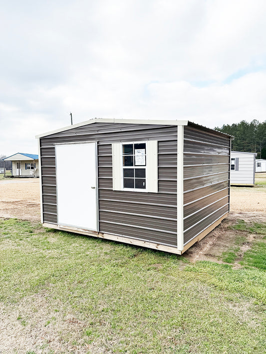 12x12 Regular Roof Portable Building - Burnished Slate/Light Stone