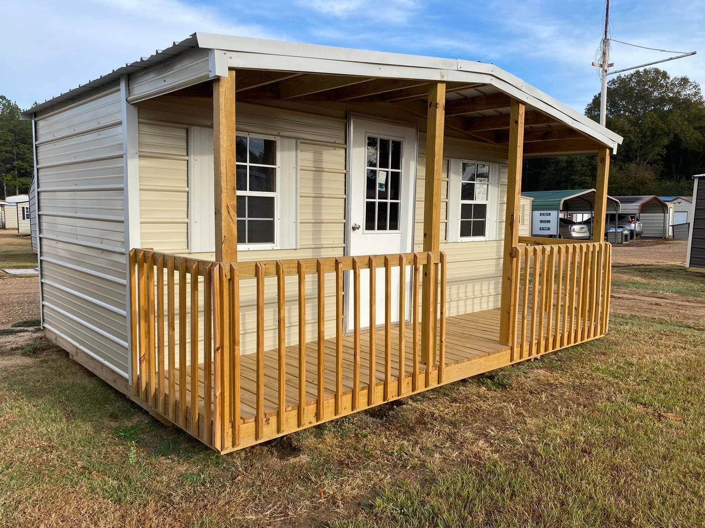 Rail Porch Portable Building