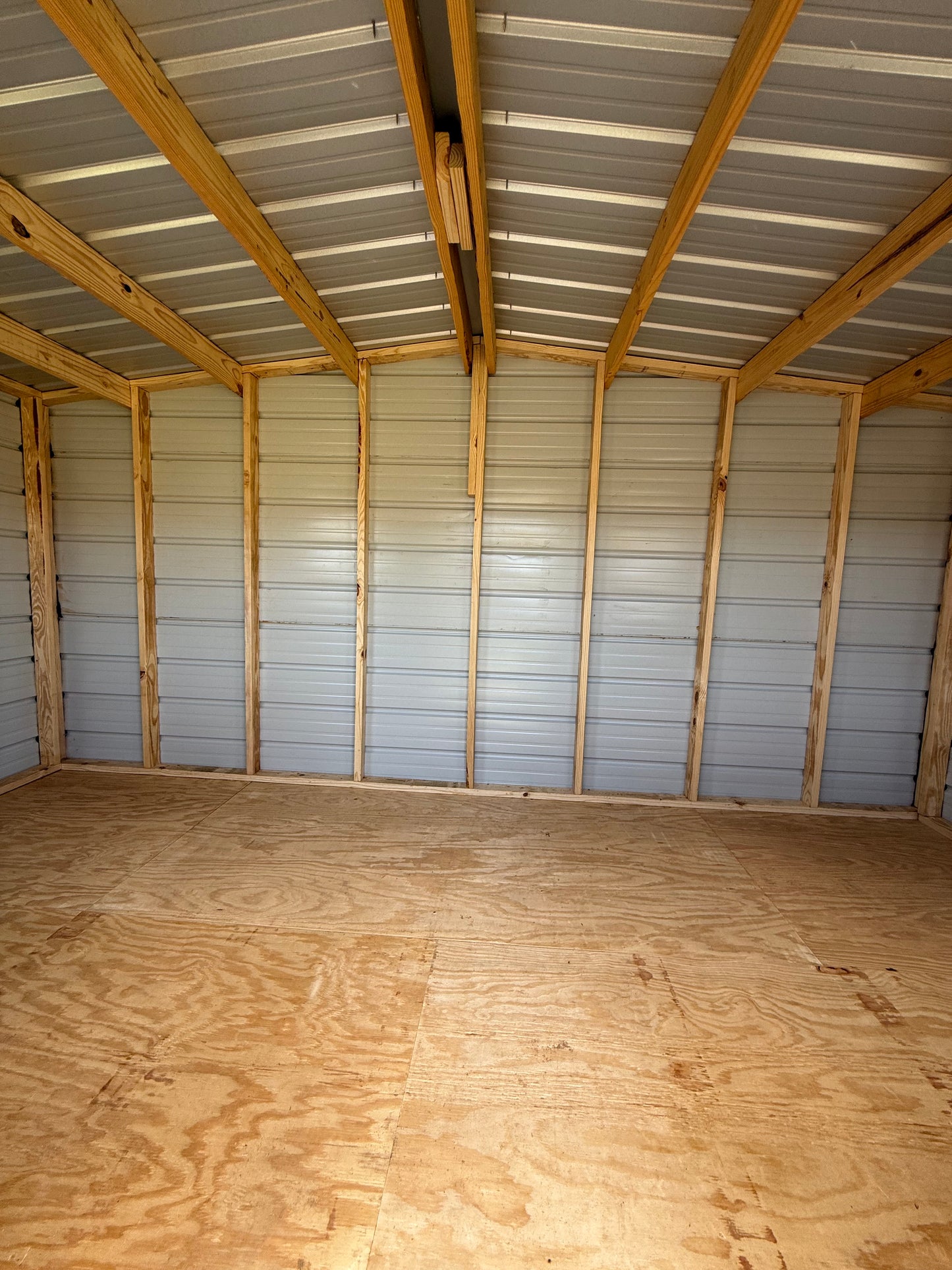 inside view of 8x16 portable building