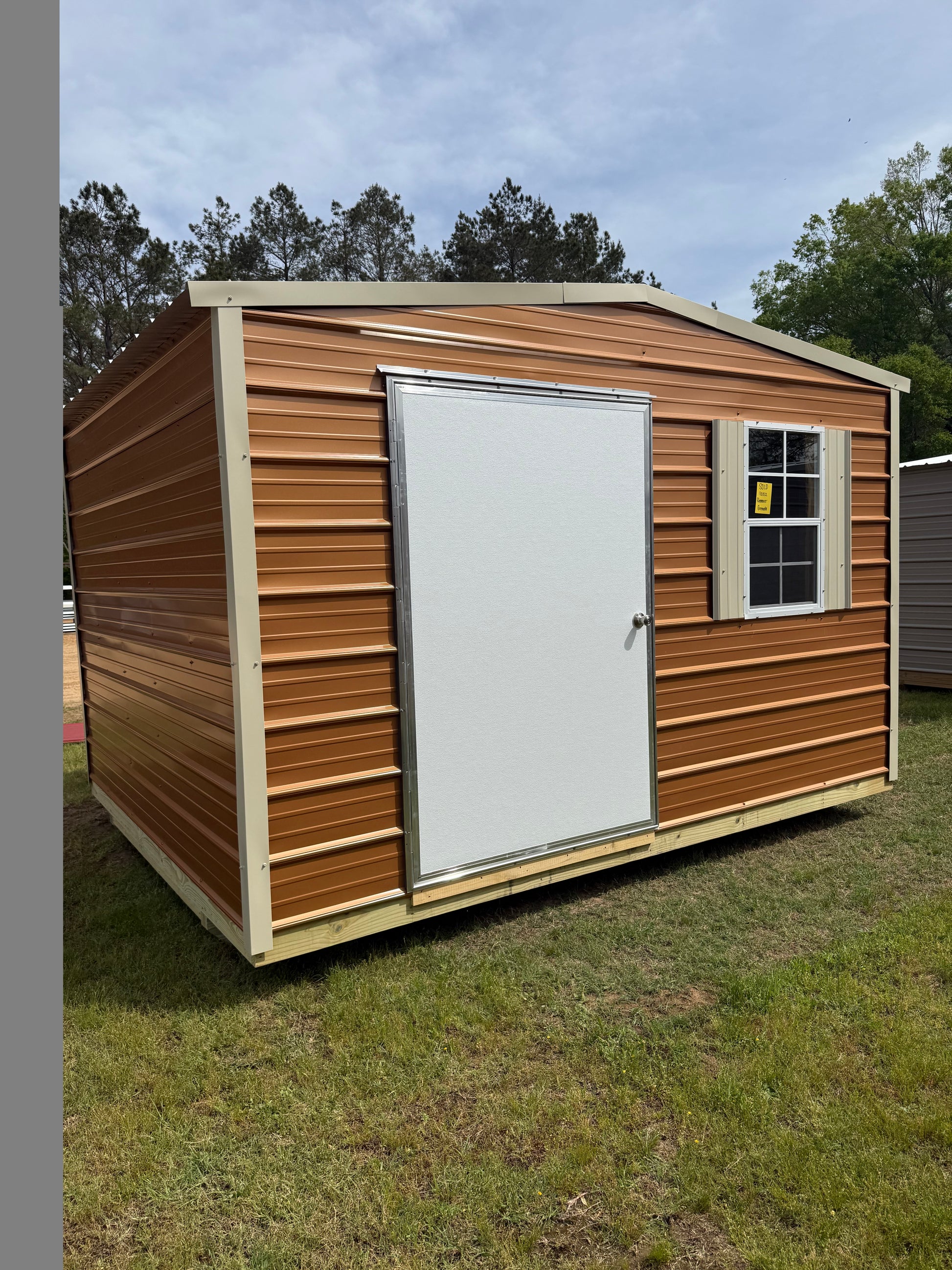 10x12 Copper/Light Stone Building Regular roof 