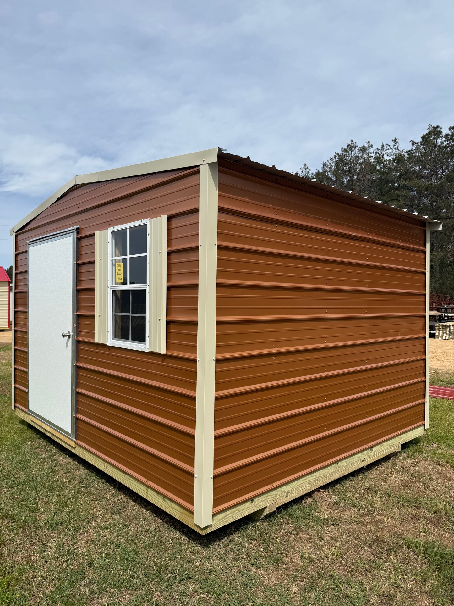 10x12 Copper/Lt. Stone regular roof building 