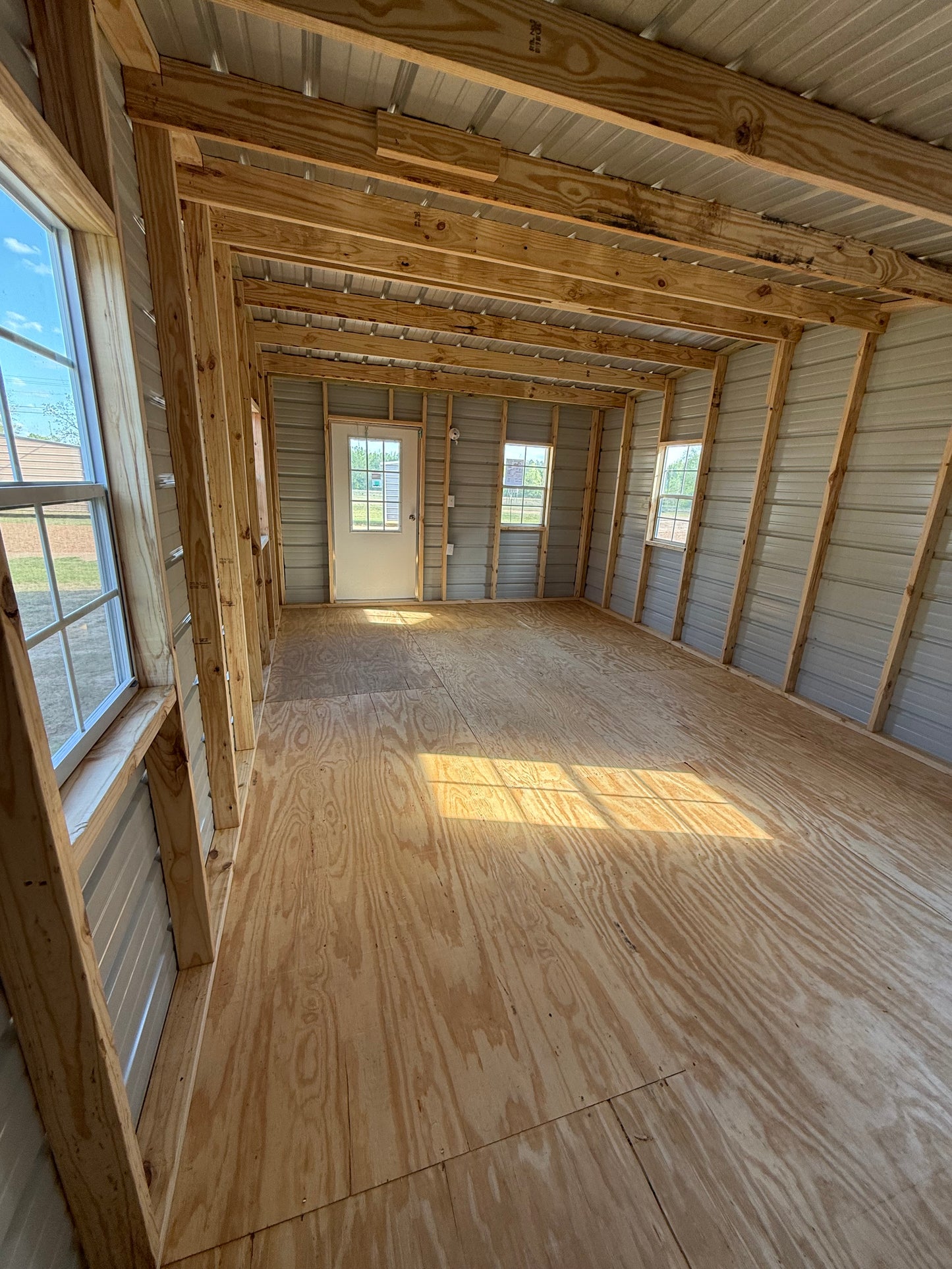 inside 12x24 shotgun cabin