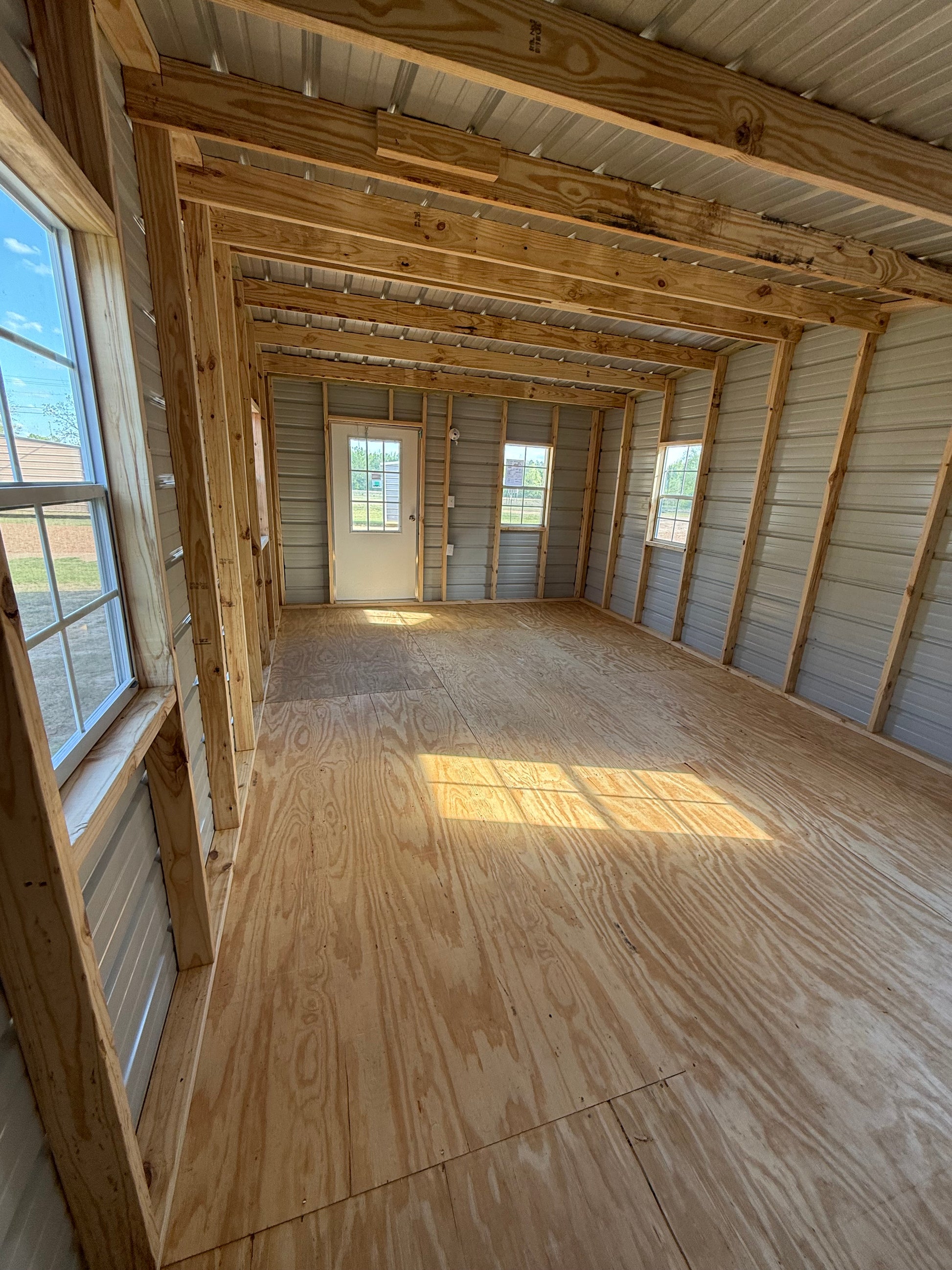 inside 12x24 shotgun cabin