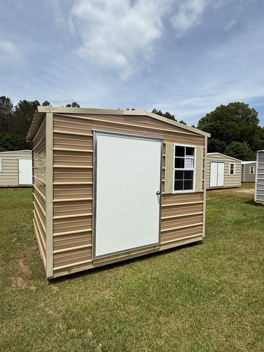 10x10 Tan/Light Stone regular roof portable building