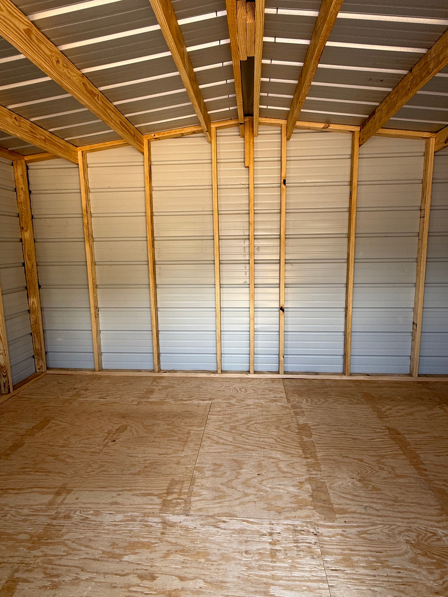 inside 10x14 regular roof portable building