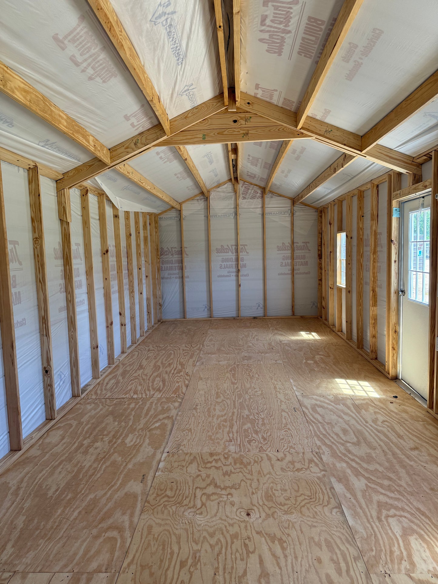 inside view of 12x32 Peak Portable Building 