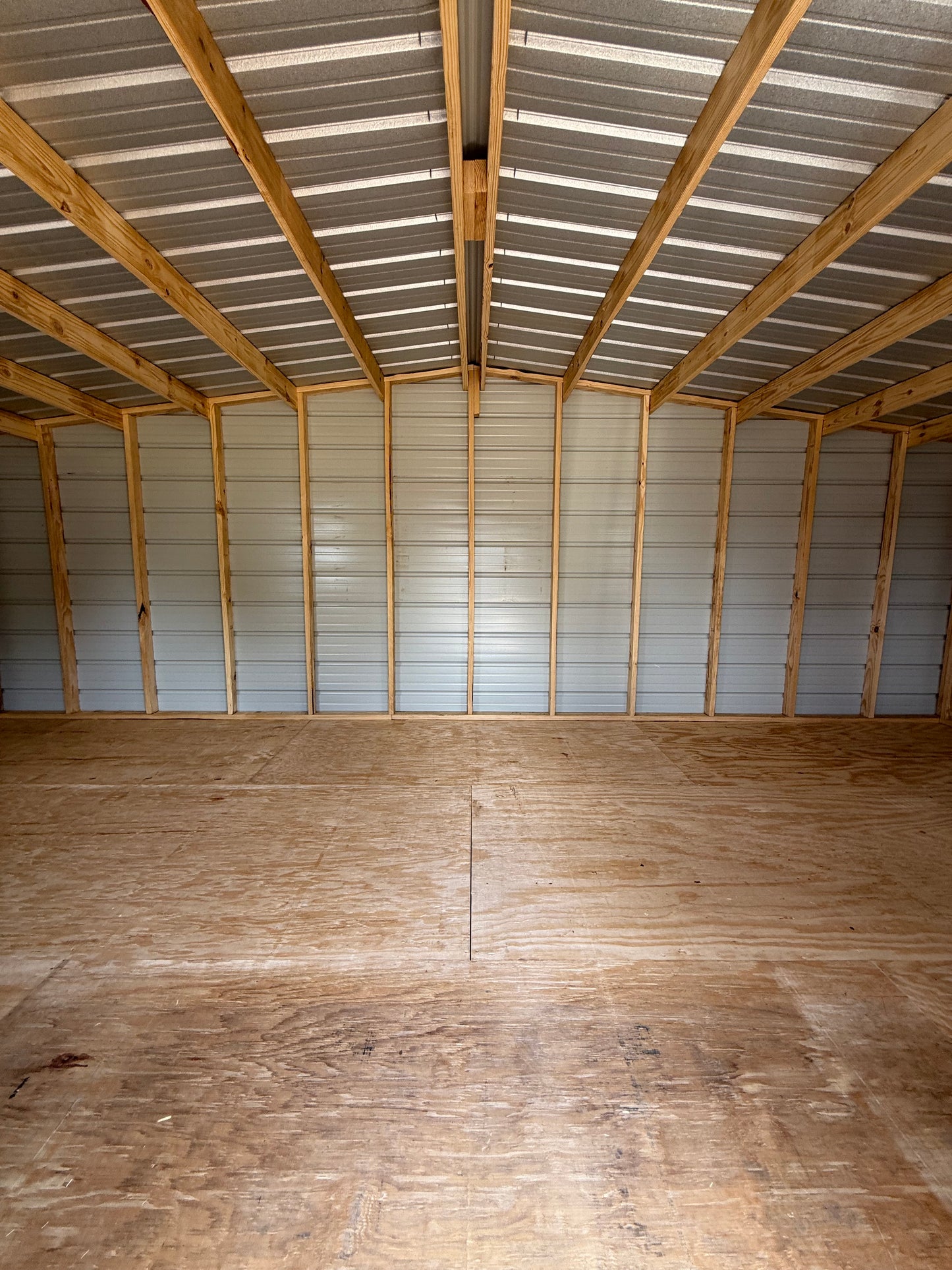 inside 12x24 regular roof building