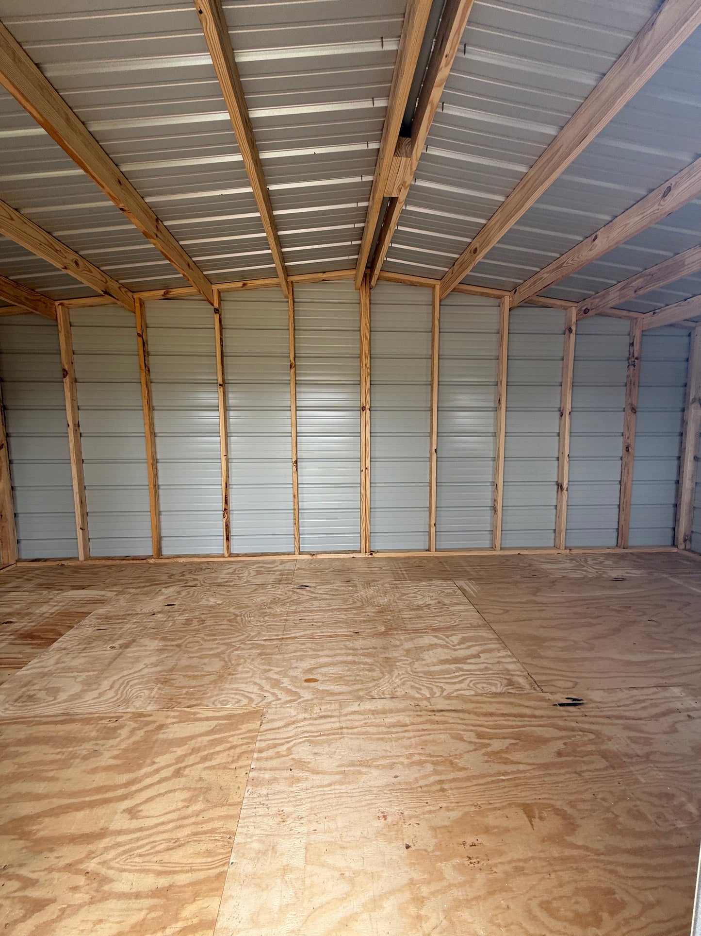 inside view of 10x20 regular roof portable building