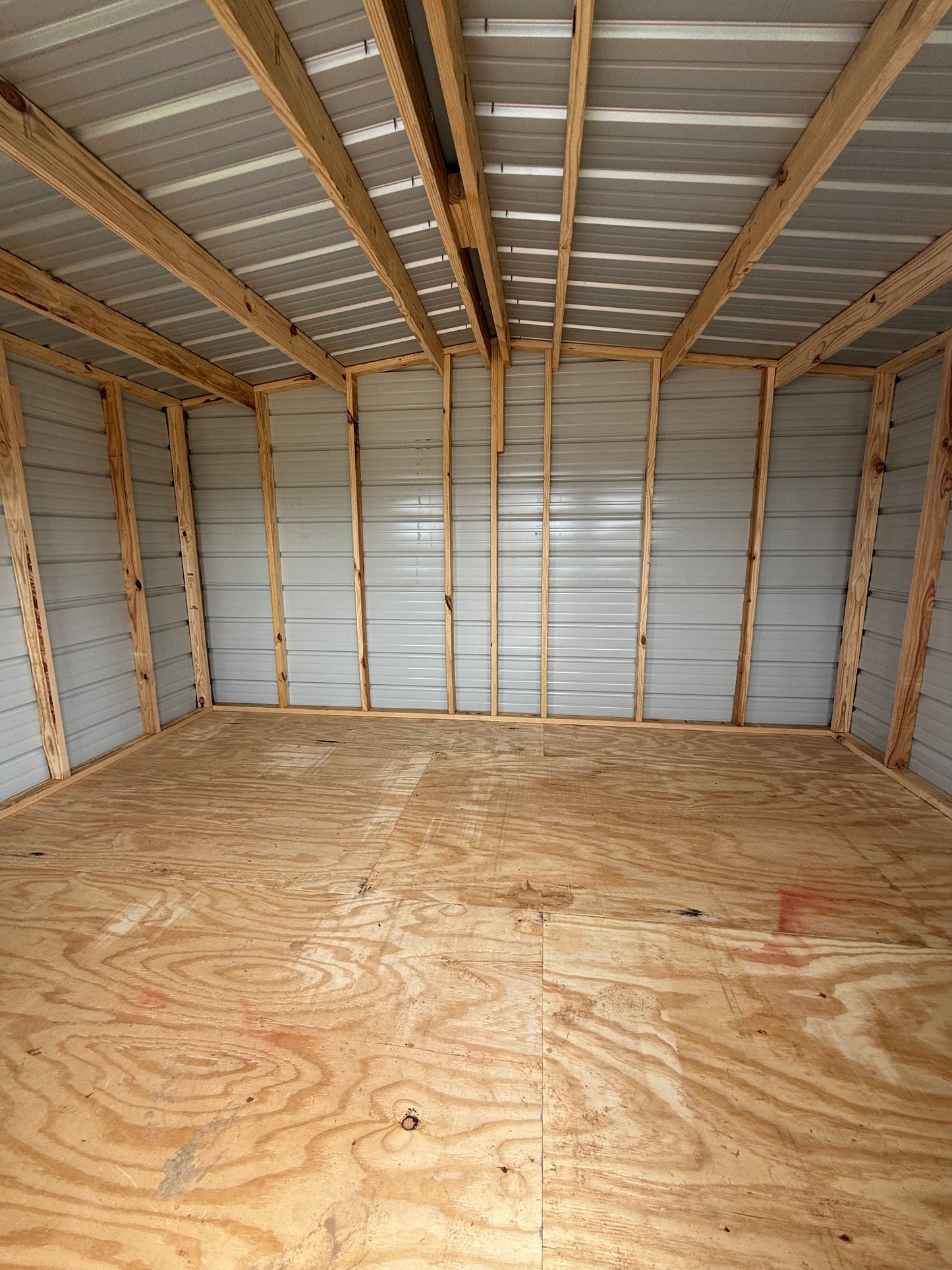 inside view of 10x14 portable building 