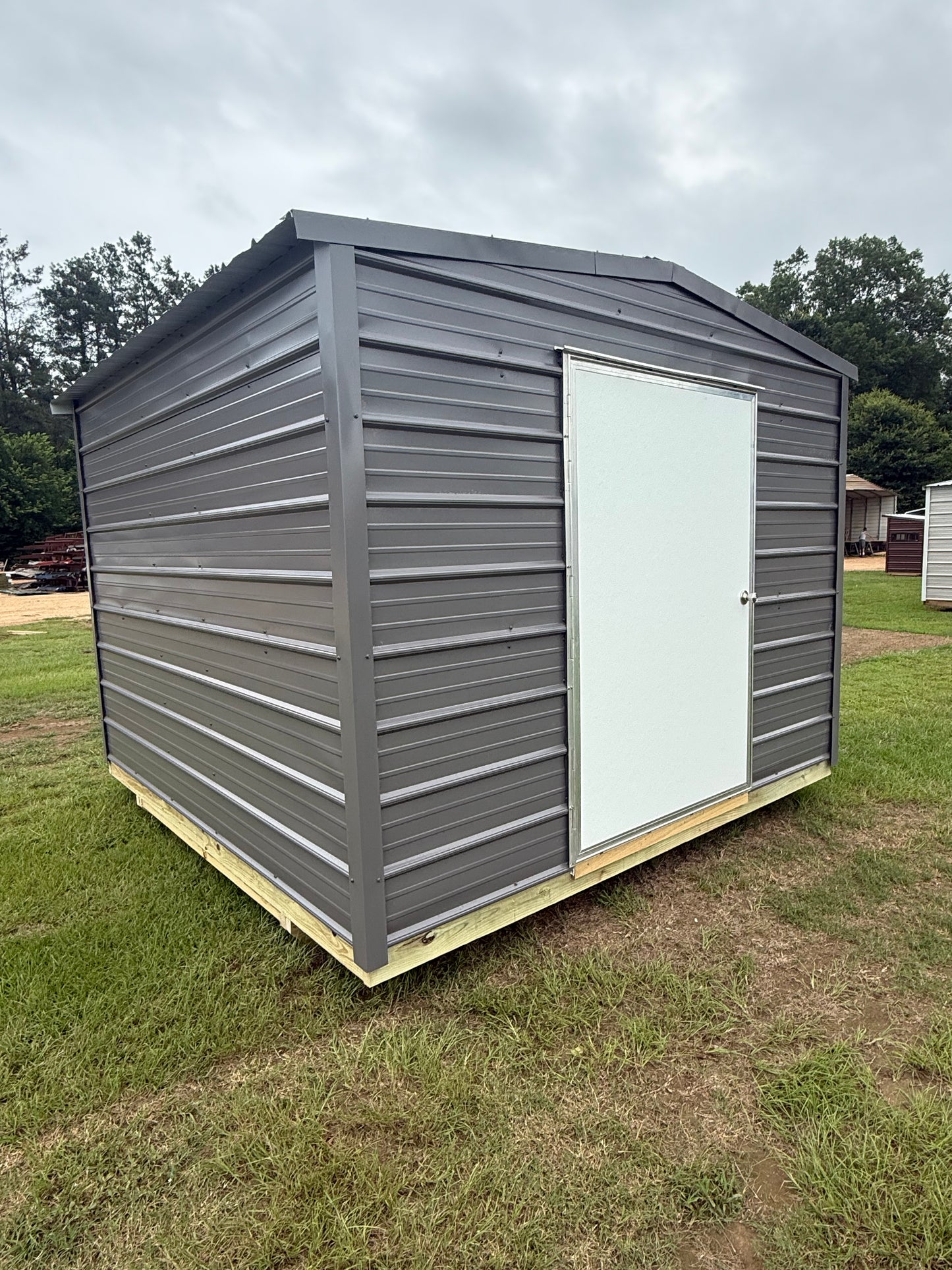 10x10 charcoal on charcoal regular roof portable building 