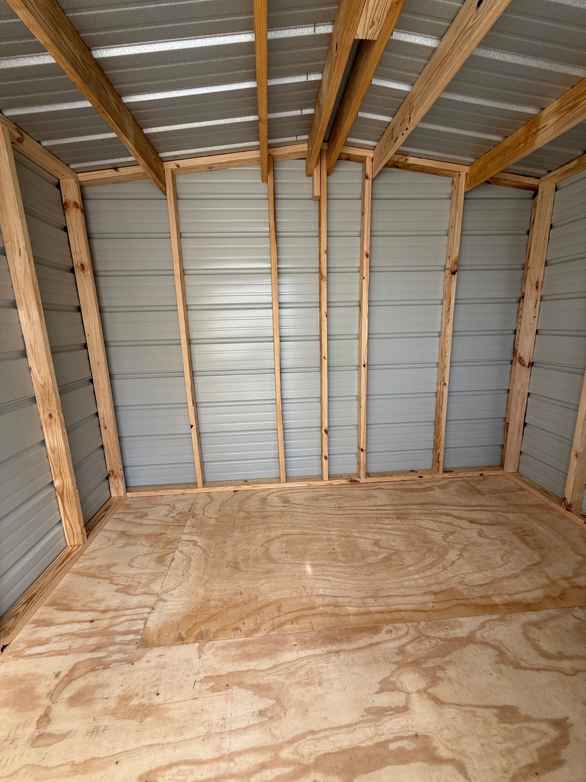 inside 8x10 regular roof portable building
