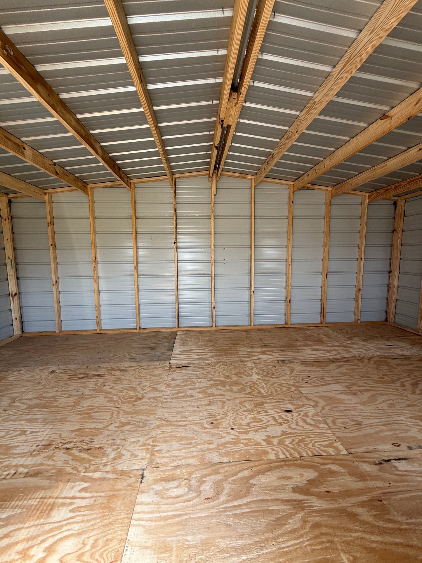 inside view of 12x20 regular roof portable building 