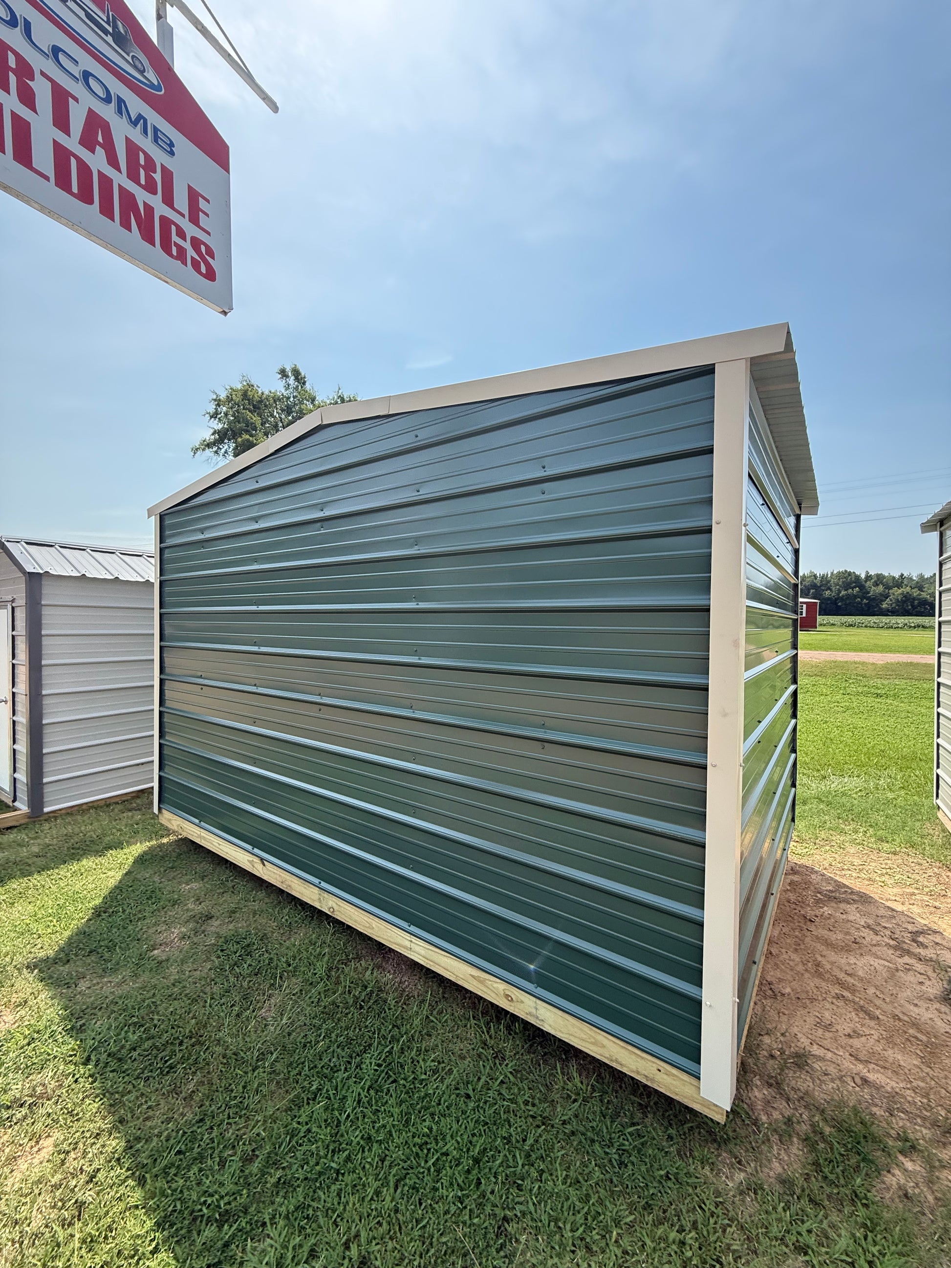 outside view of 8x12 regular roof portable building 