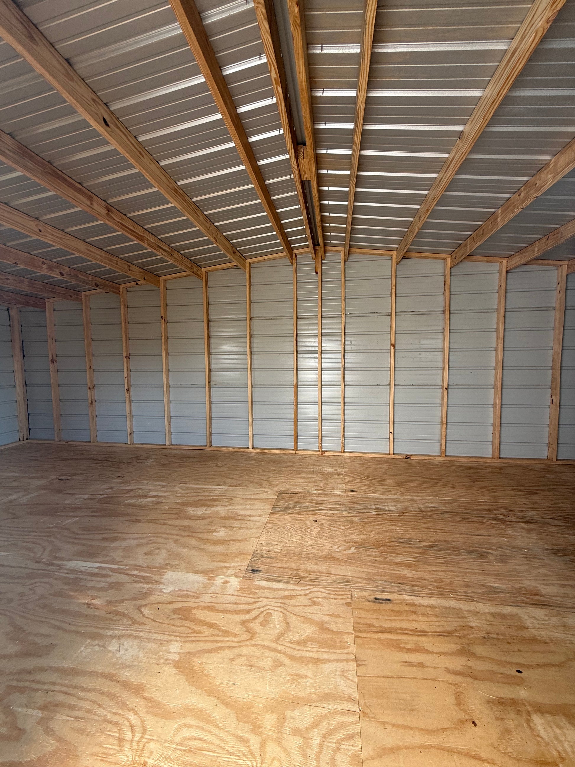 inside view of 12x30 regular roof portable building 