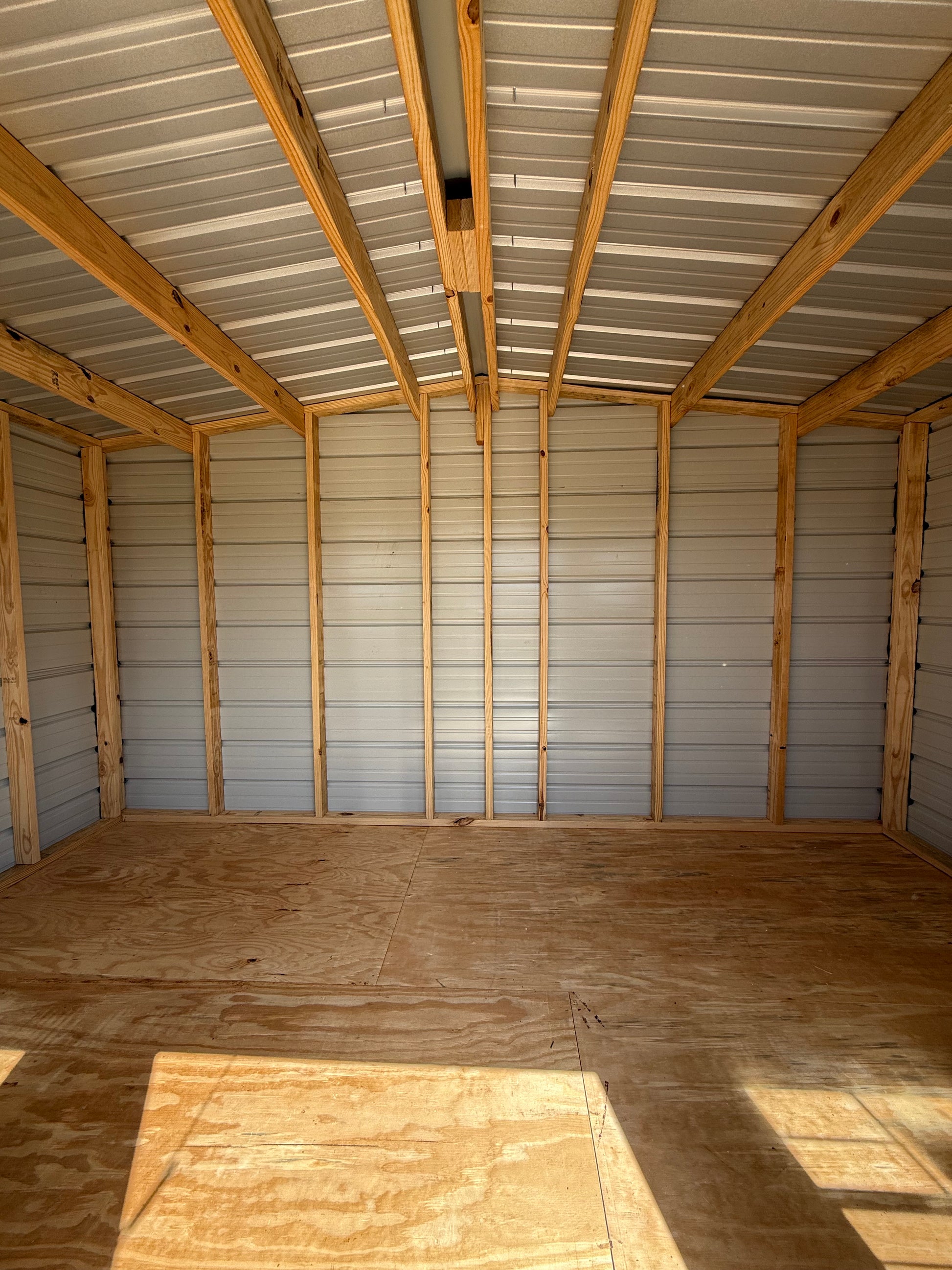 inside 8x14 regular roof portable building