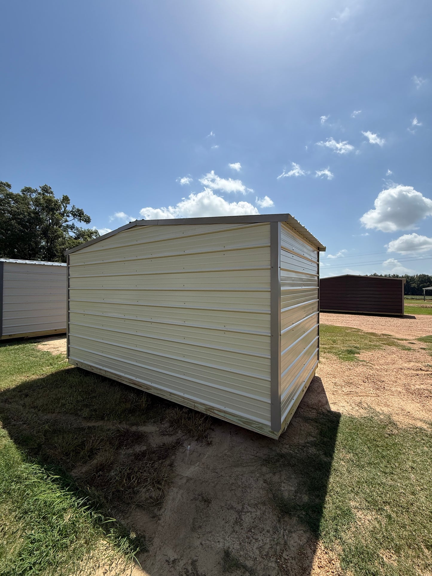 outside view of 8x14 regular roof portable building 