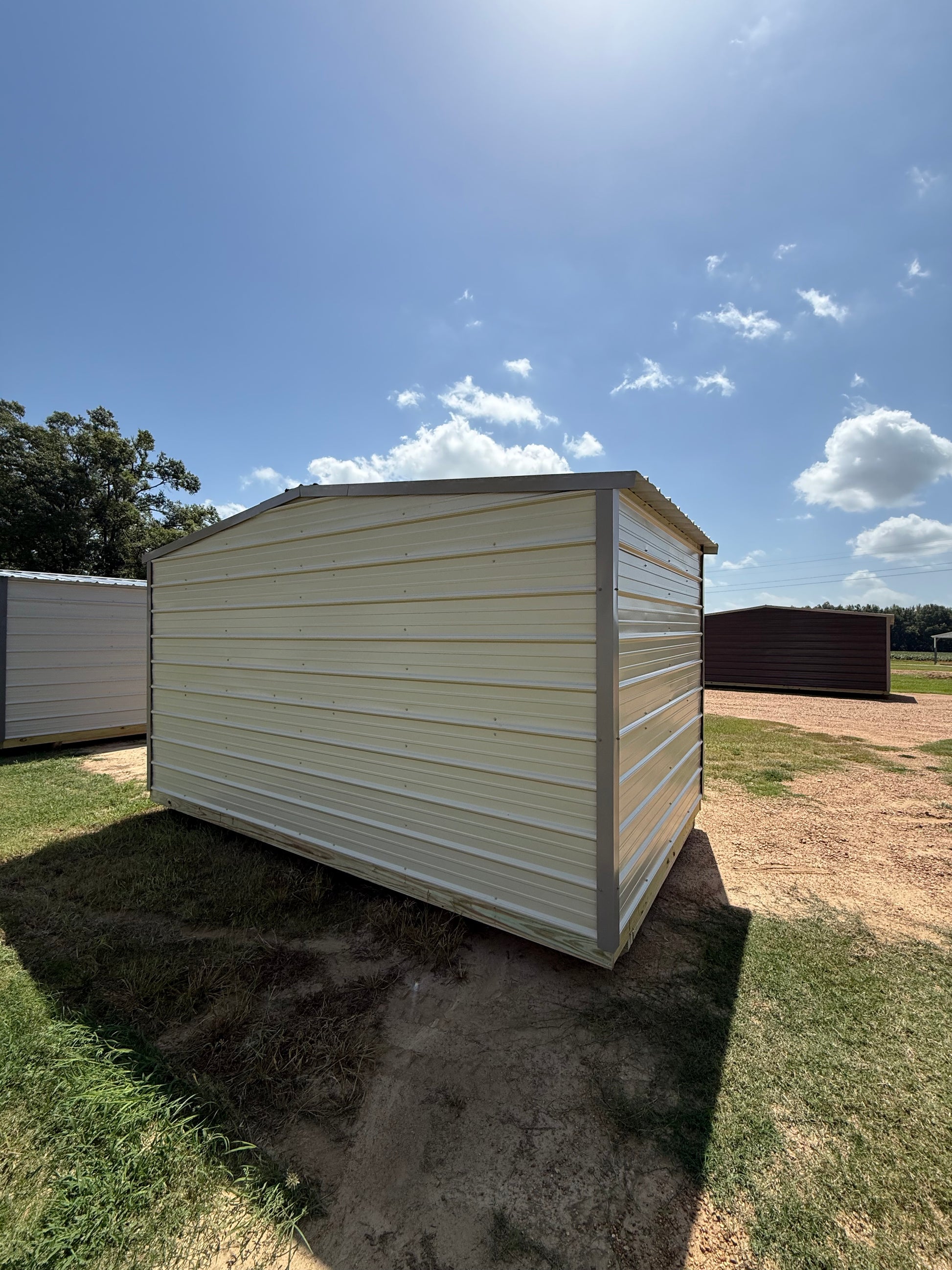 outside view of 8x14 regular roof portable building 