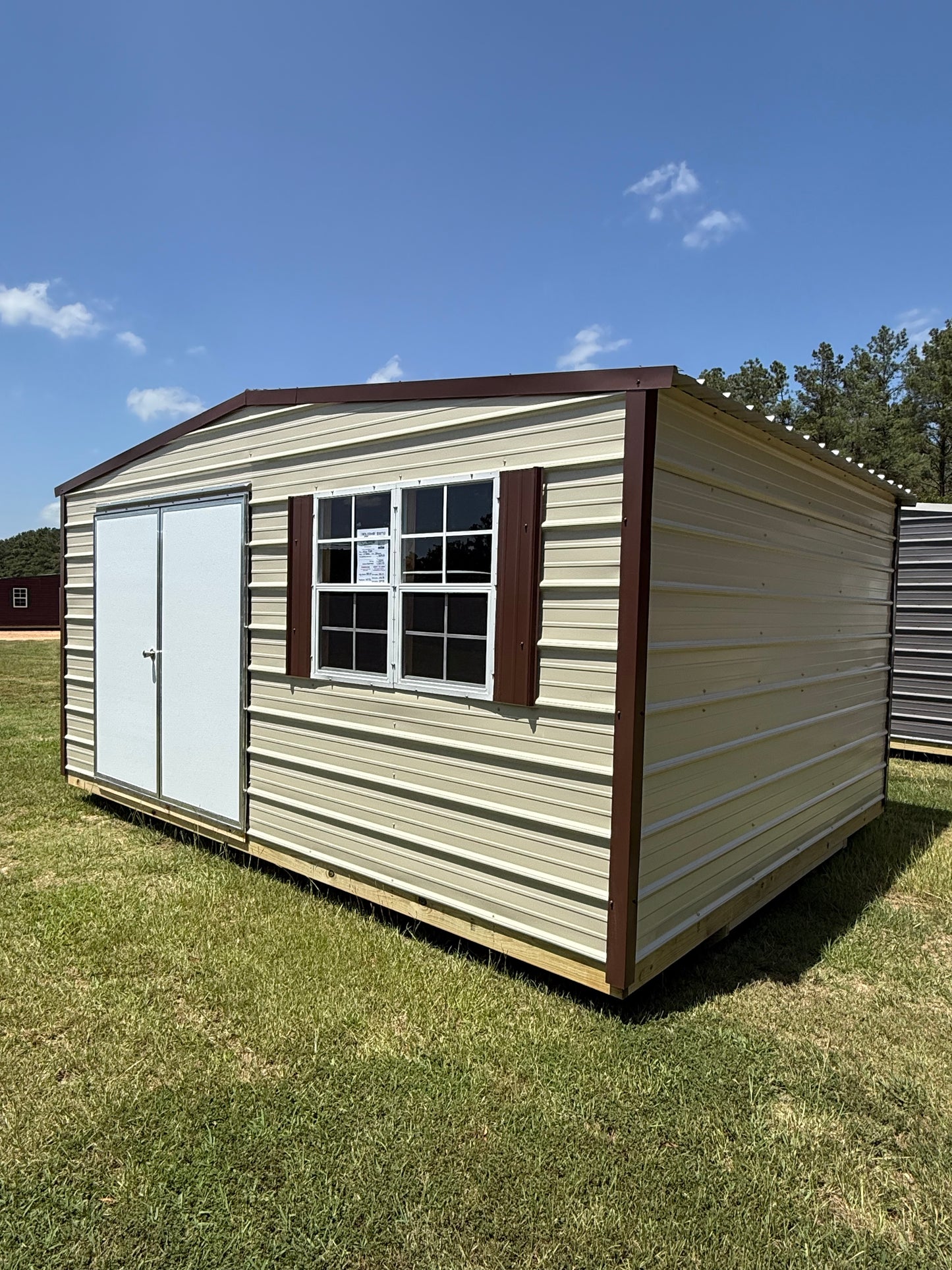 12x16 regular roof portable building