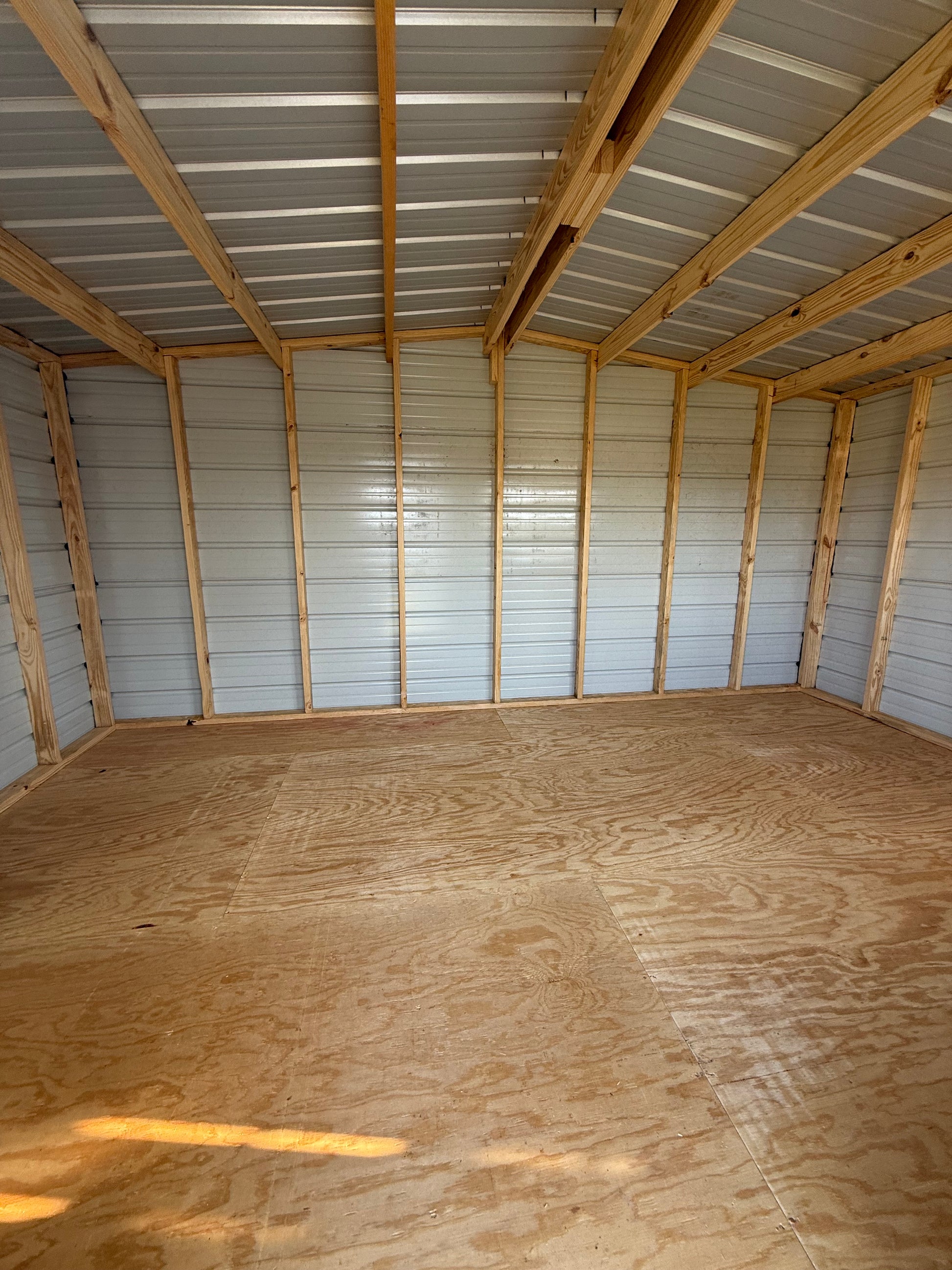 inside 10x16 portable building