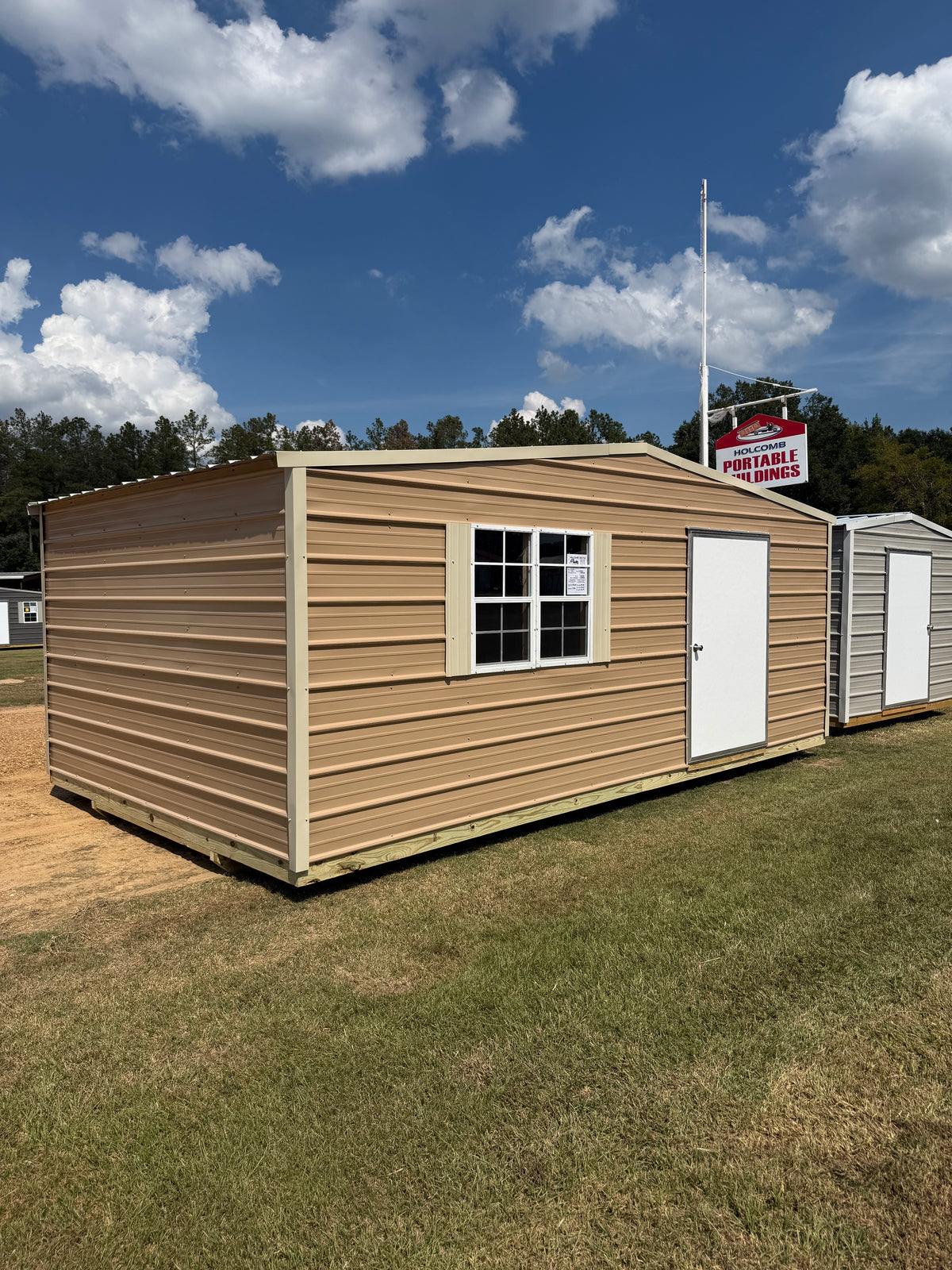 12x20 regular roof portable building 