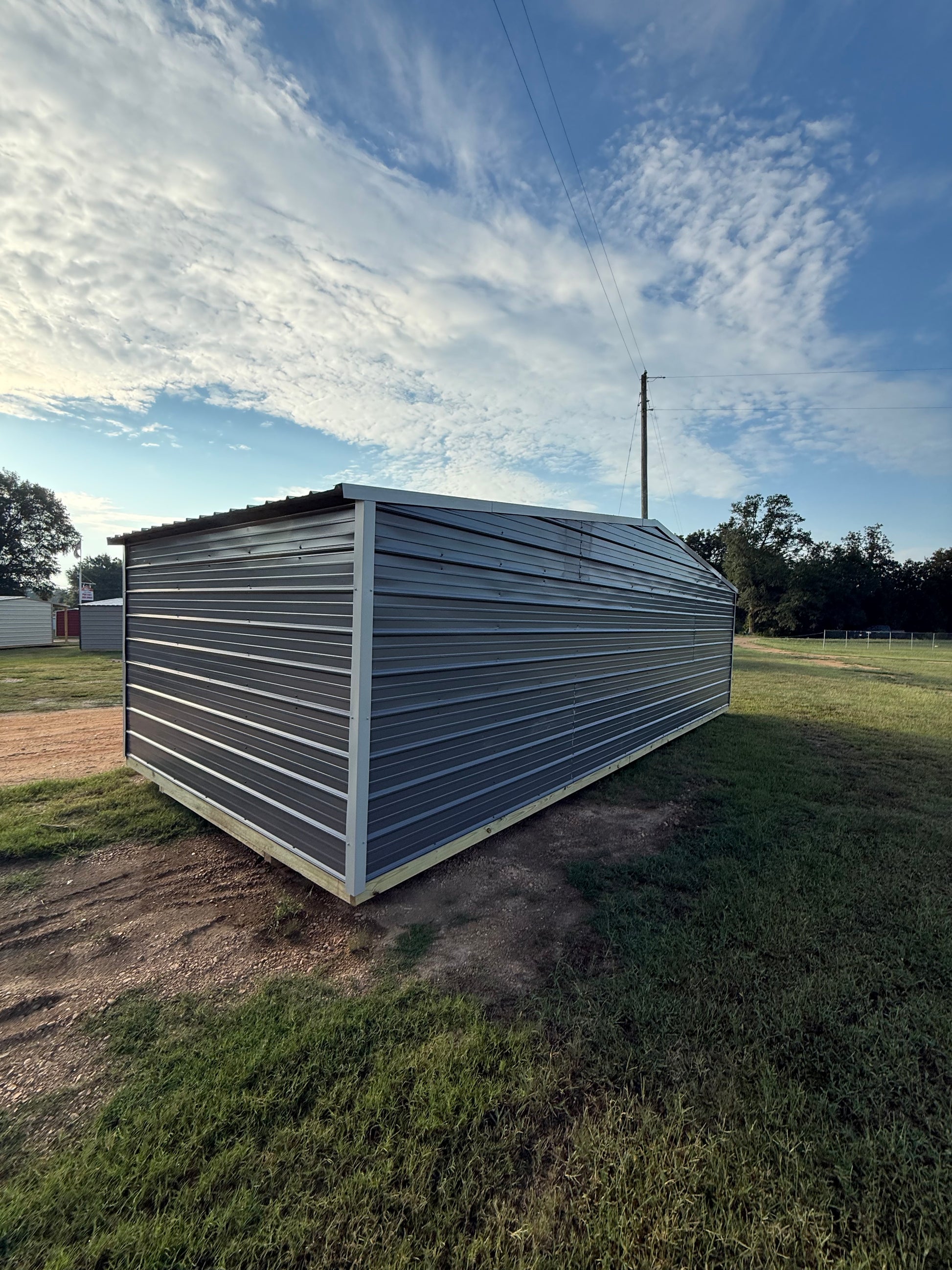 side/outside of 12x28 regular room portable building 