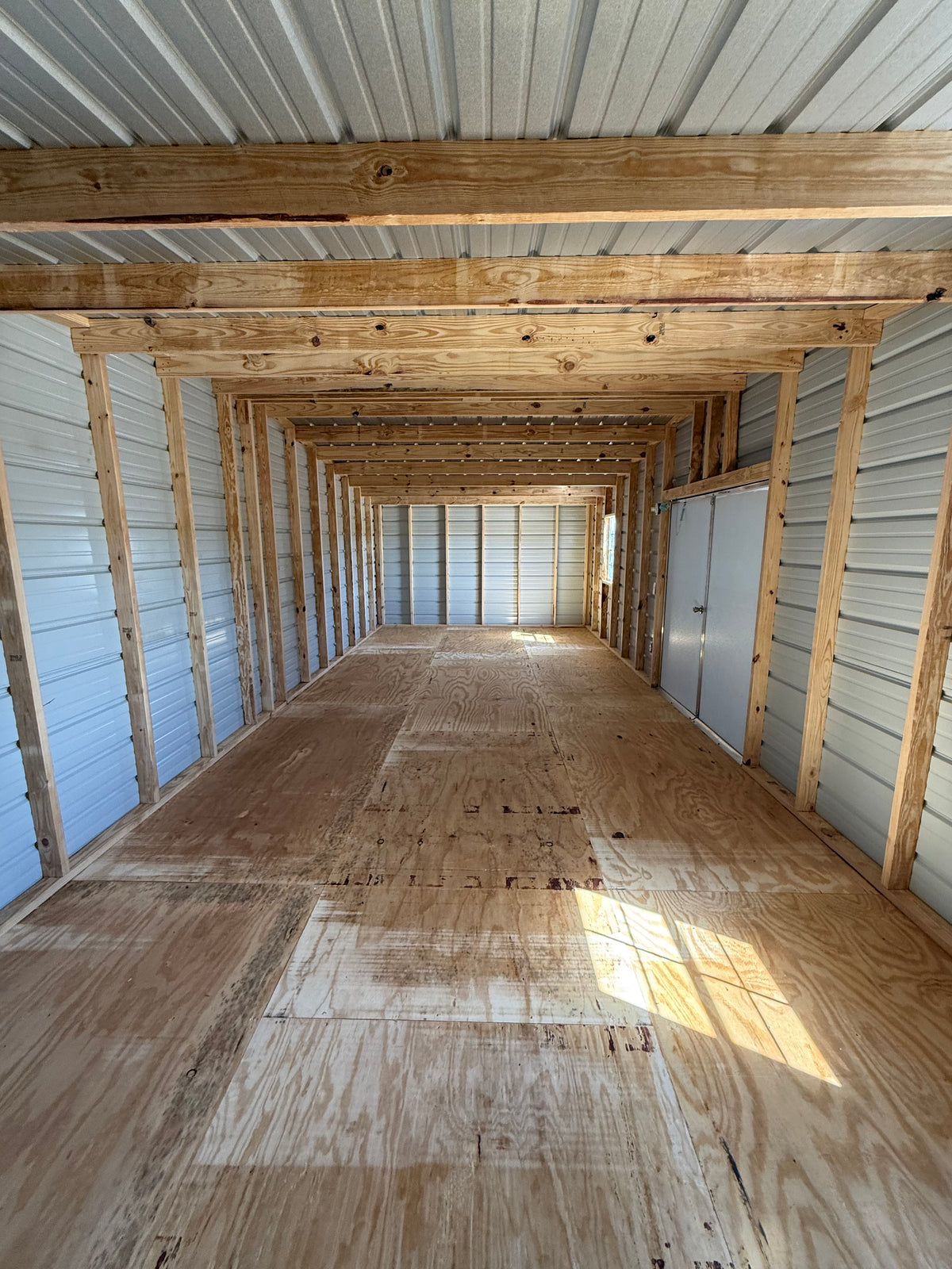 inside view of 12x30 regular roof portable building 