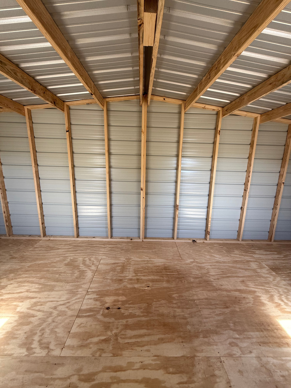 inside view of 10x20 regular roof portable building 