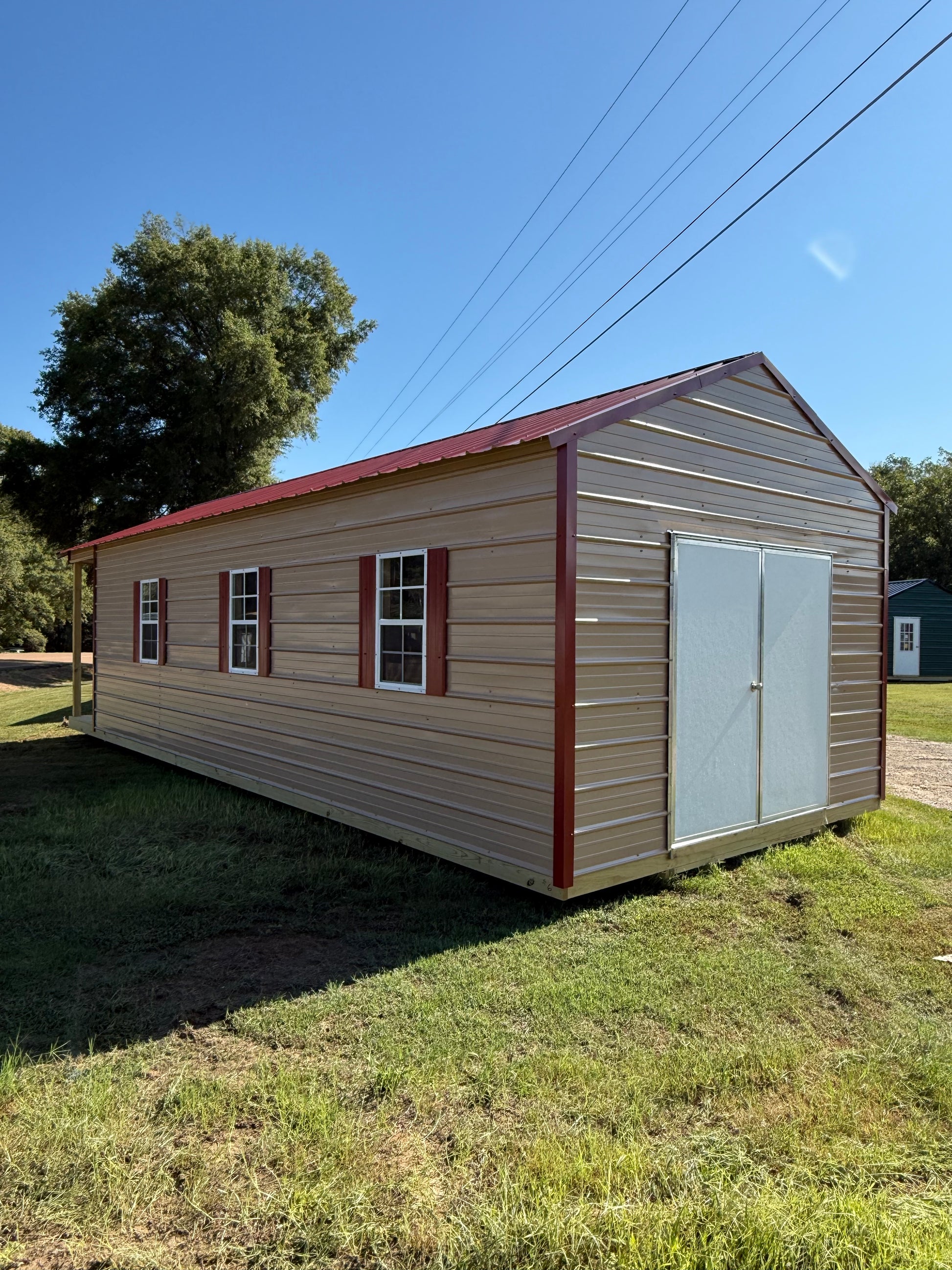 Back/Side of 12x32 Peak Cabin