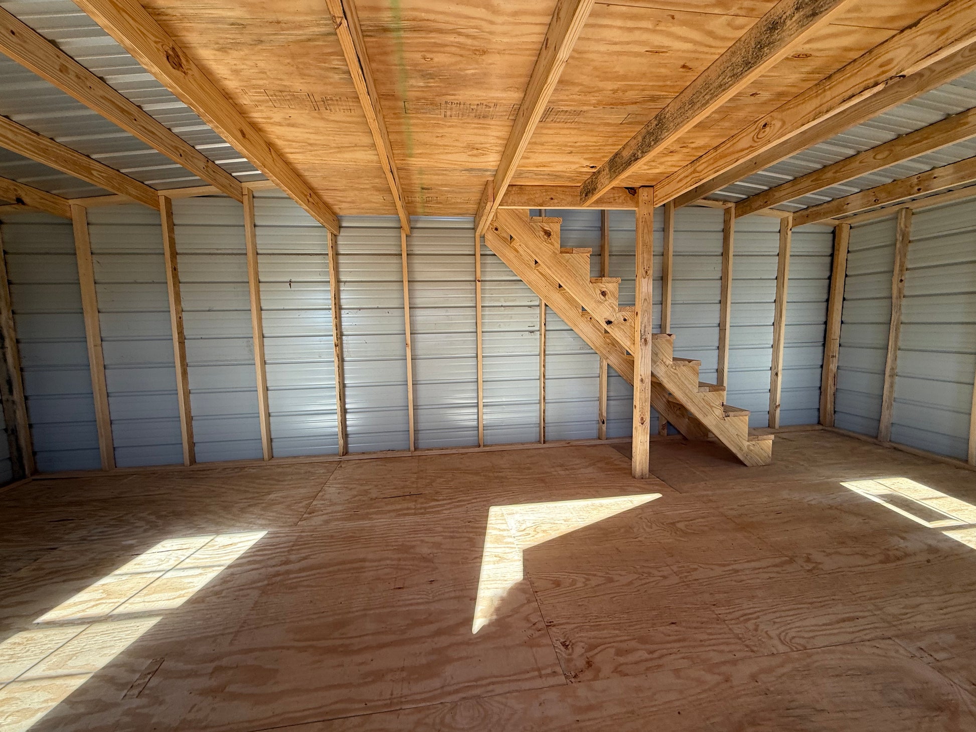 inside view of 12x24 barn