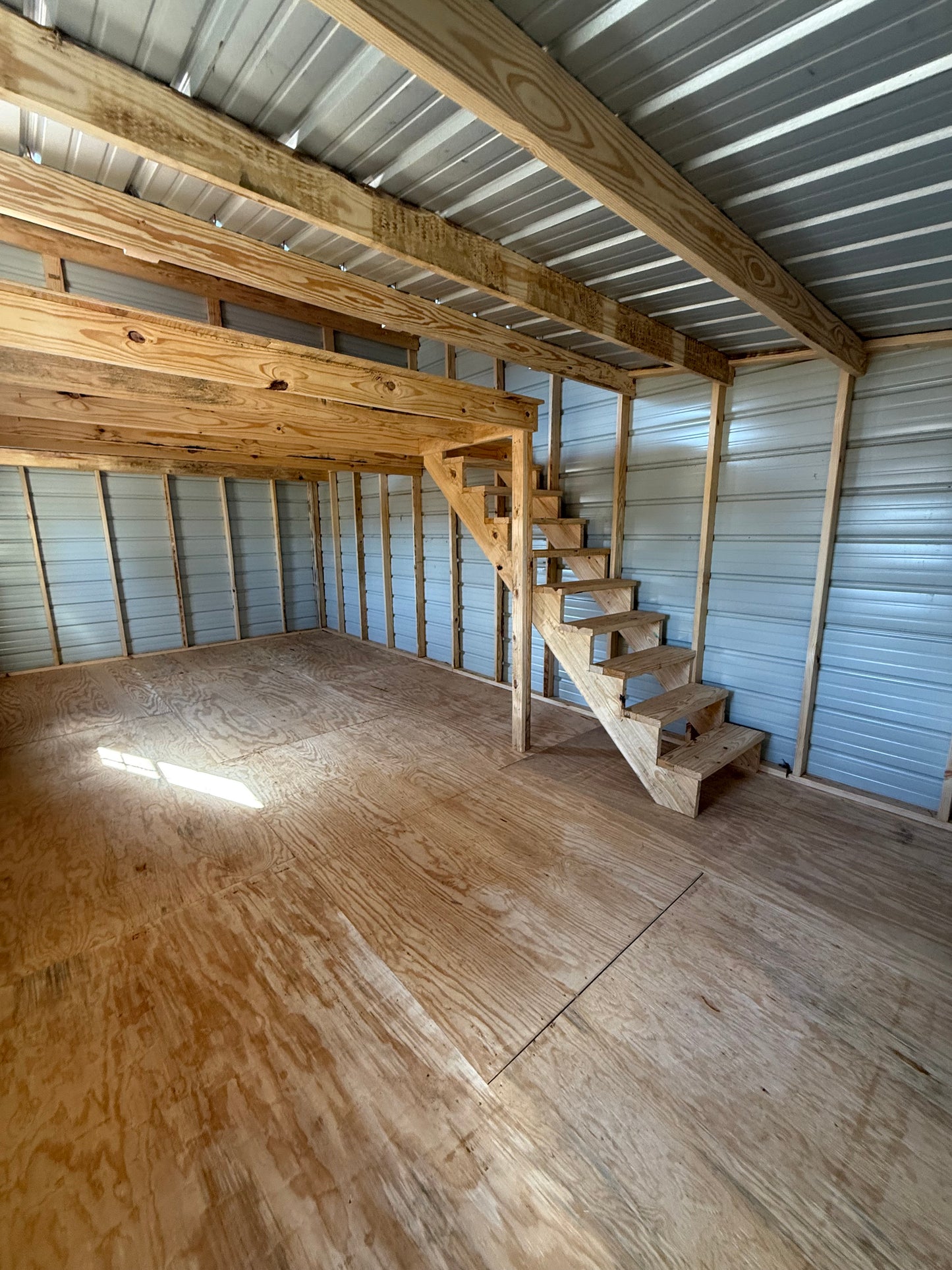 inside view of 12x24 barn
