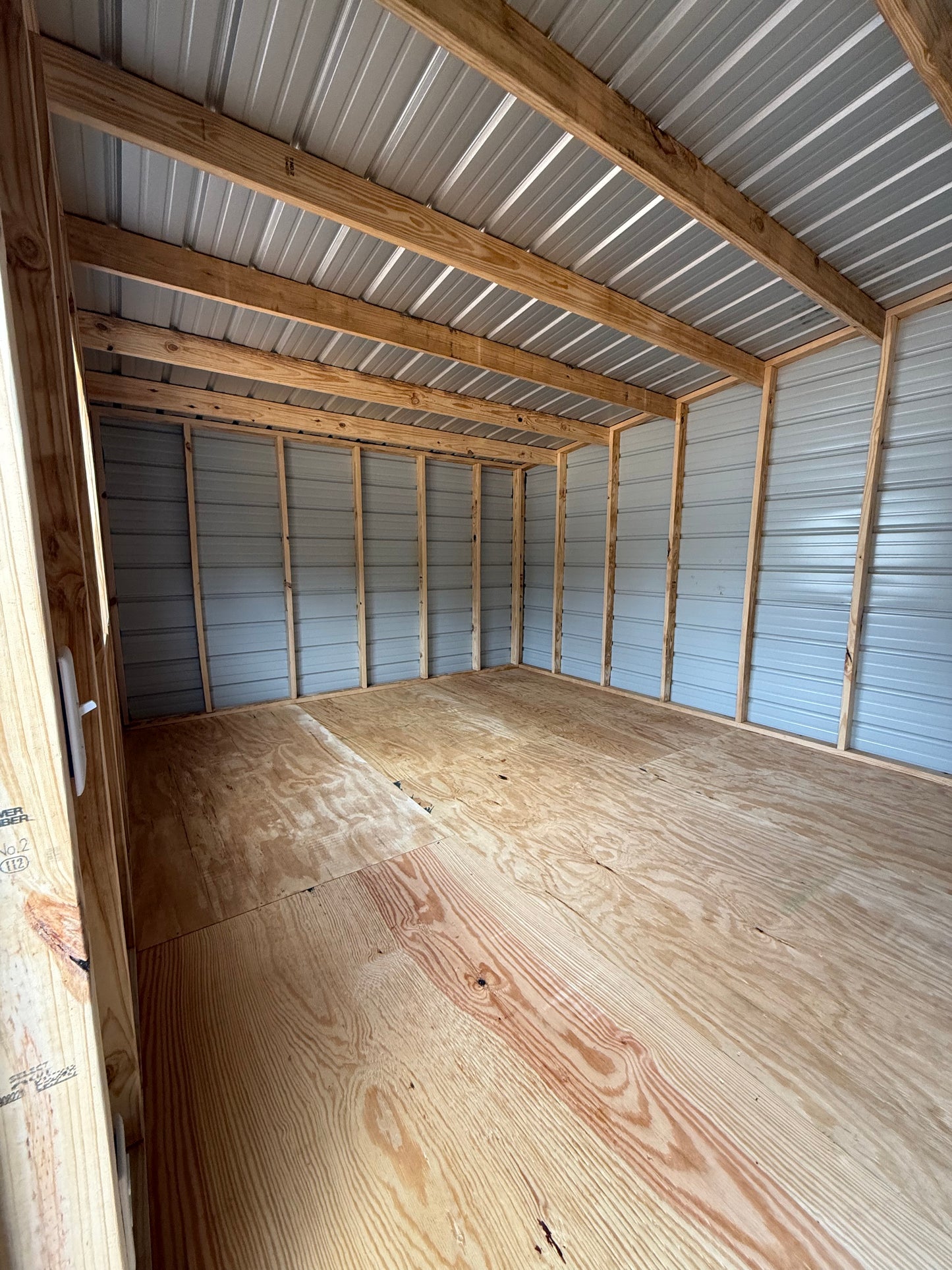 inside view of 12x32 regular roof portable building 
