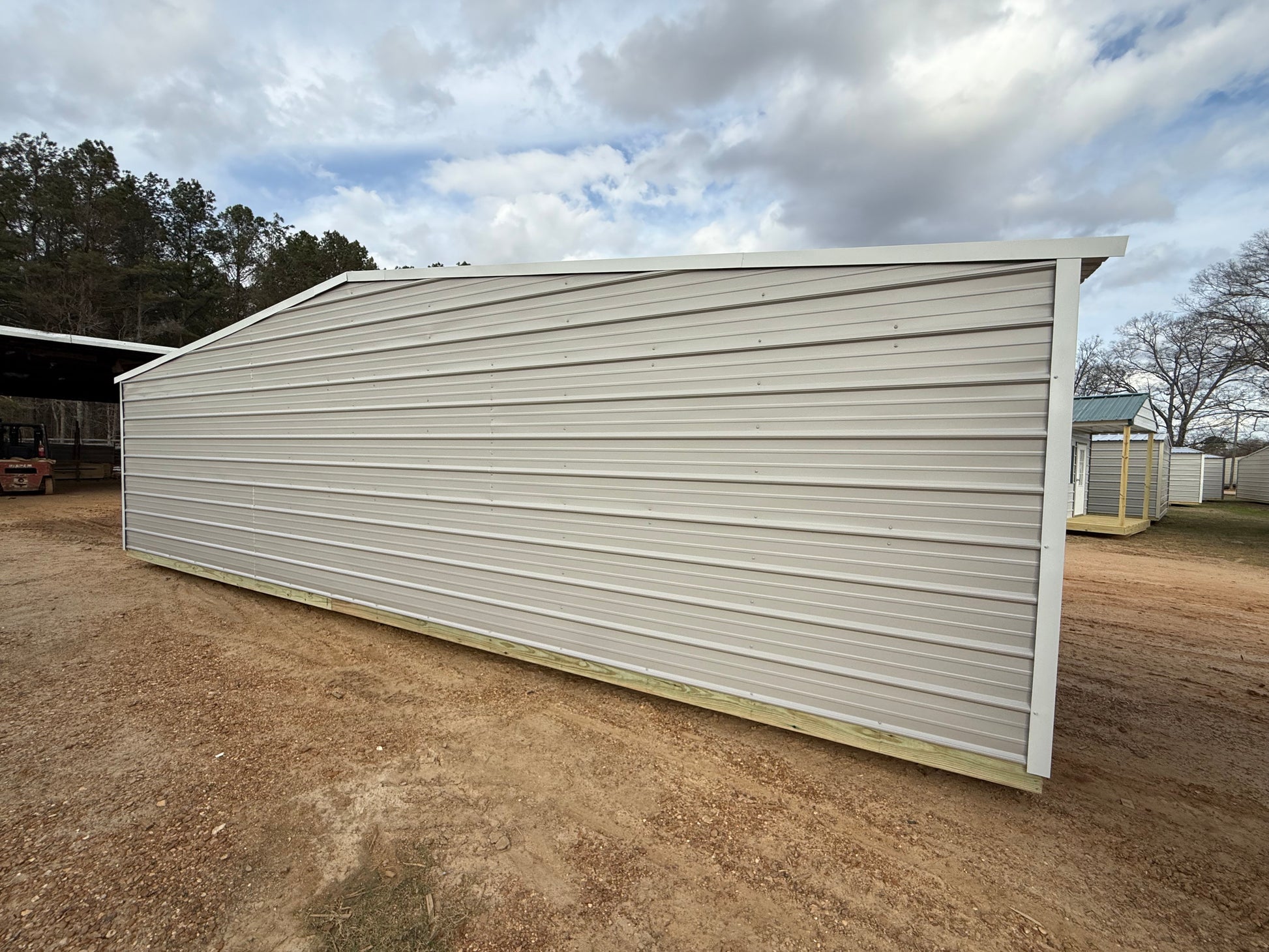 back view of 12x32 regular roof portable building 