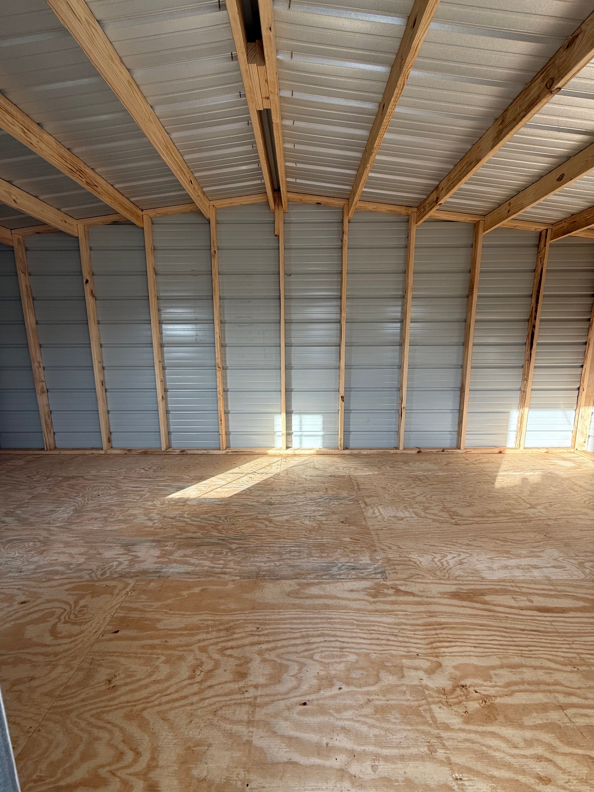 inside view of 10x20 regular roof portable building 
