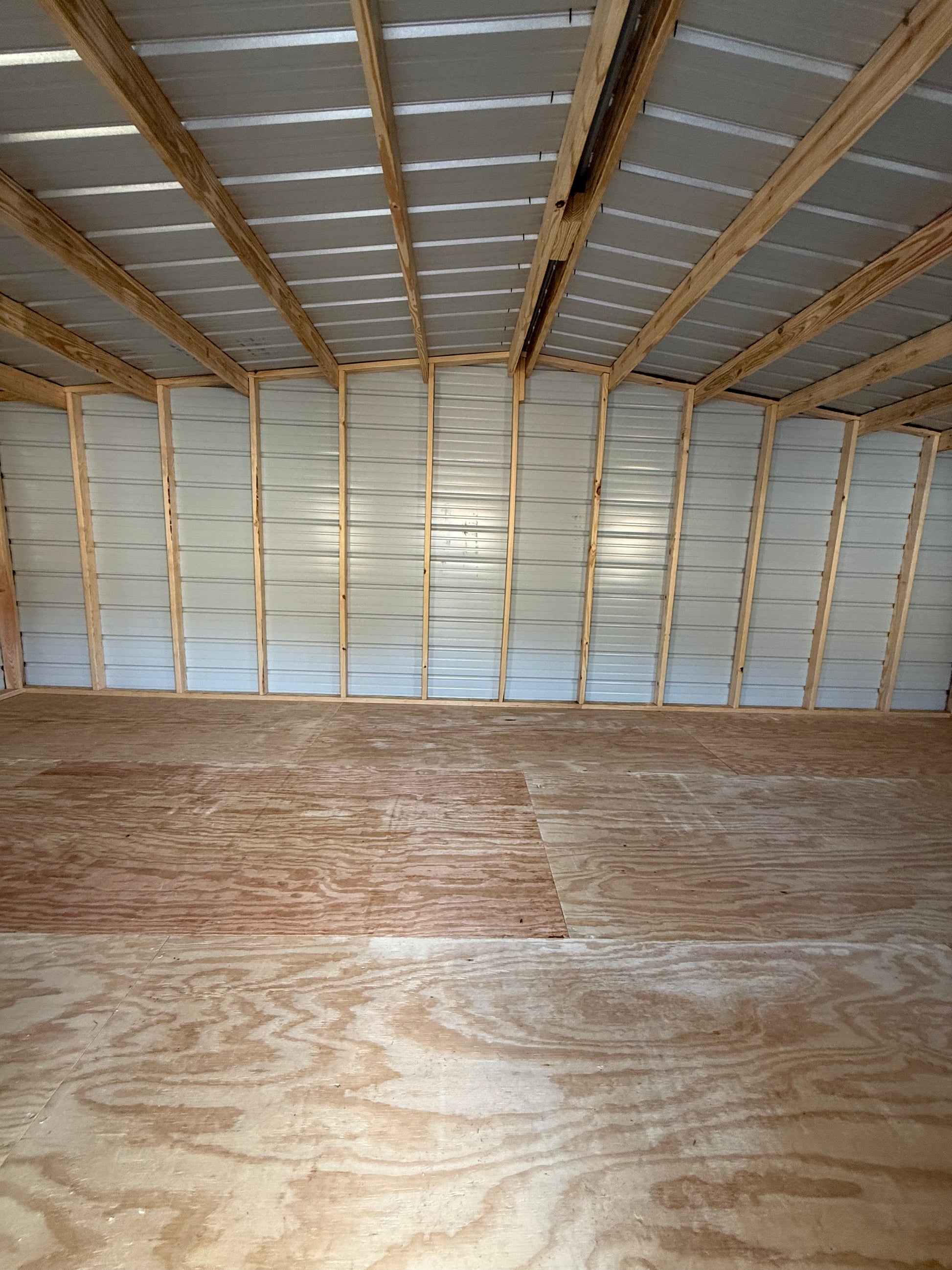 inside view of 12x24 portable building 
