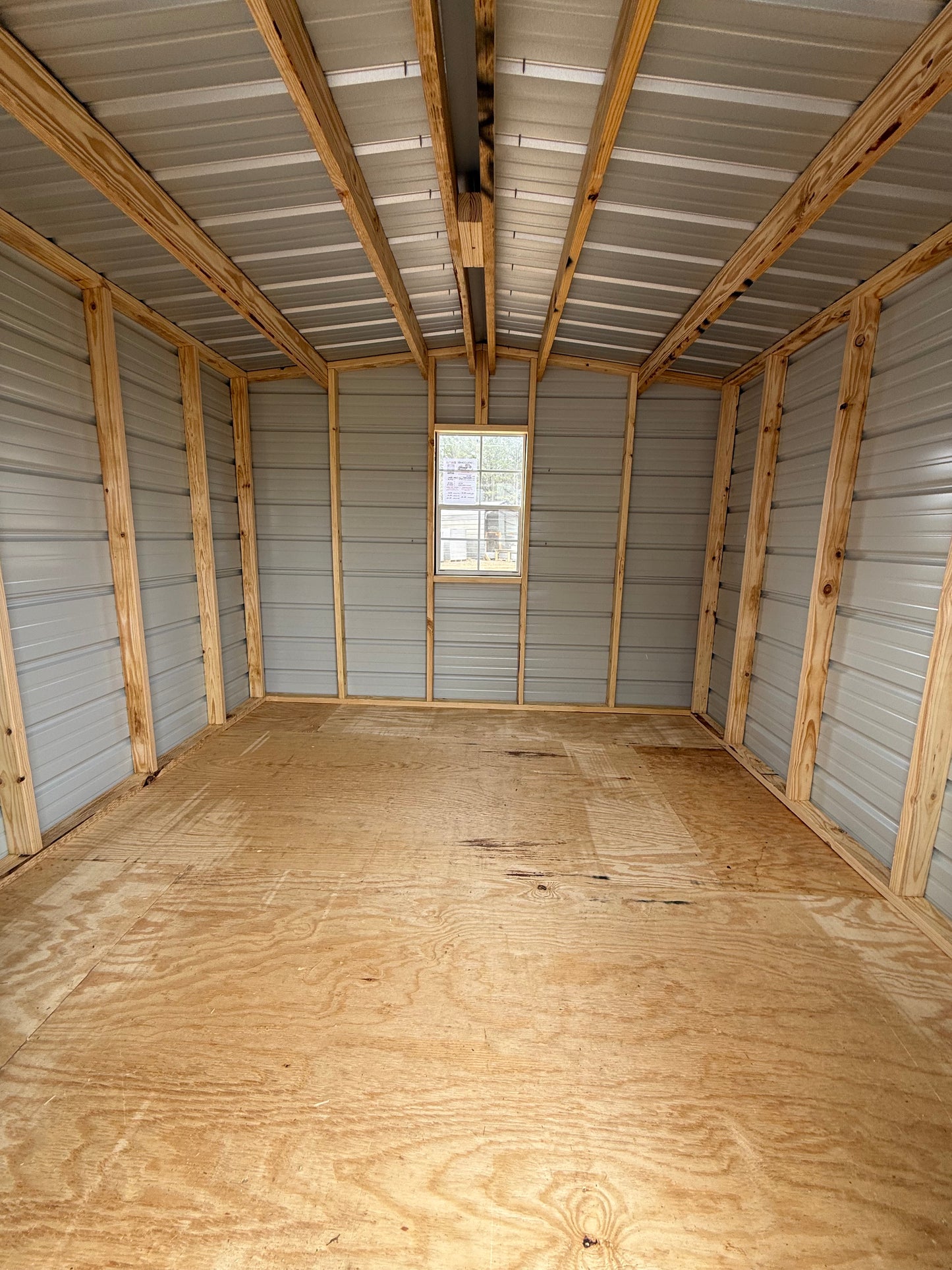 inside view of 10x10 portable building 